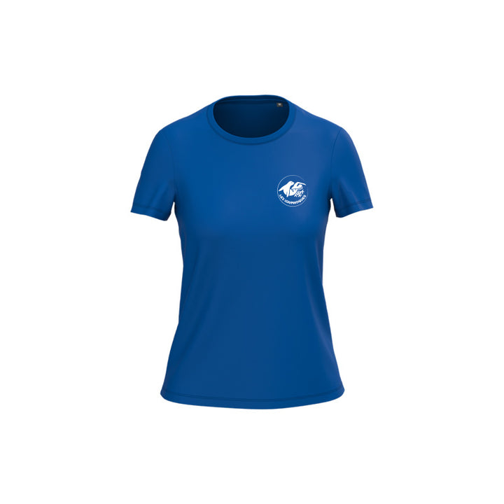 T-shirt à manches courtes Les Louphoques pour femme bleu roi