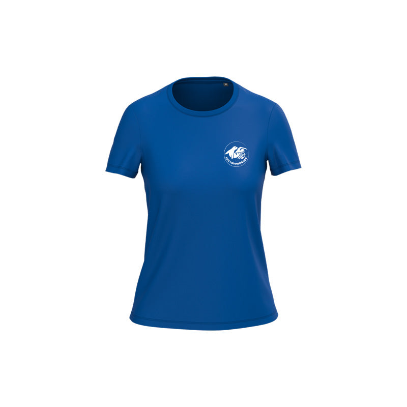 T-shirt à manches courtes Les Louphoques pour femme bleu roi