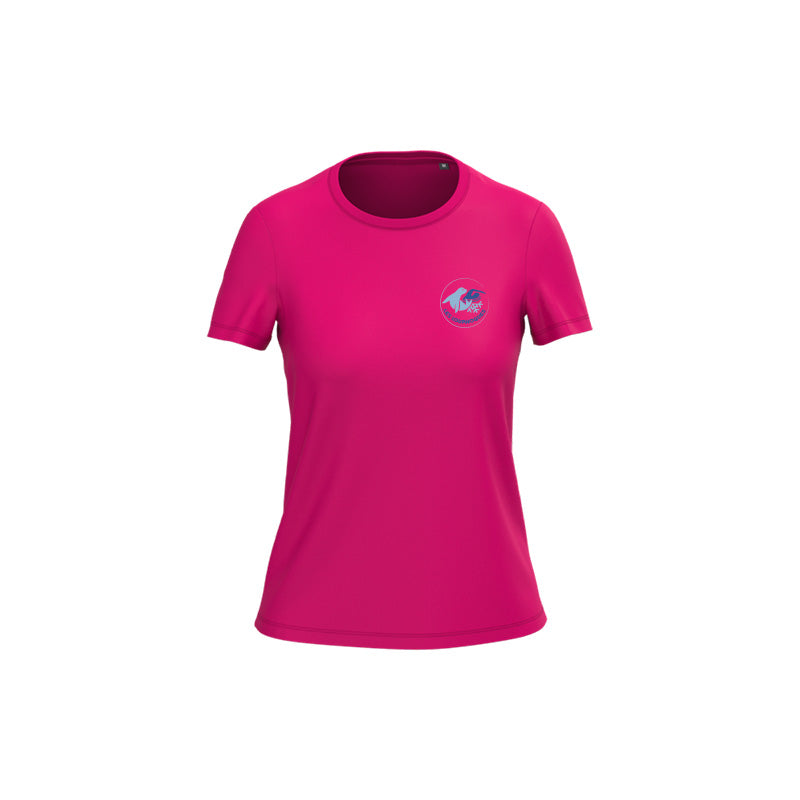 T-shirt à manches courtes Les Louphoques pour femme fuschia