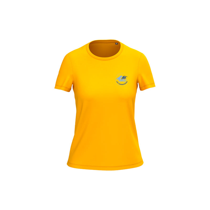 T-shirt à manches courtes Les Louphoques pour femme orange