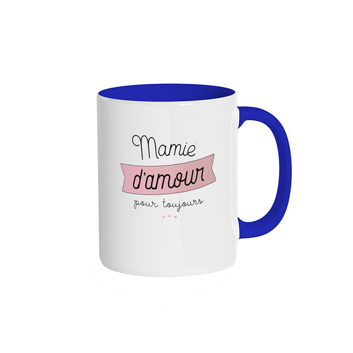 Mug bleu roi "Mamie d'amour pour toujours"