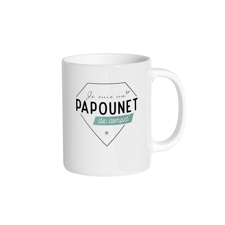 Mug blanc "Je suis un papounet de compet'"