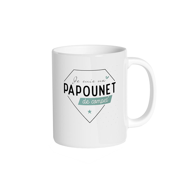 Mug blanc "Je suis un papounet de compet'"