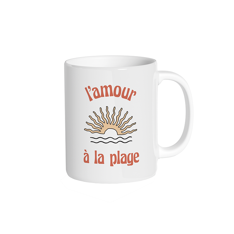 Mug semi-personnalisé "l'amour à la plage"