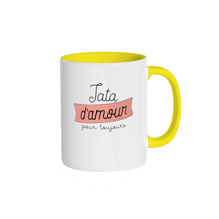 Mug jaune "Tata d'amour pour toujours"