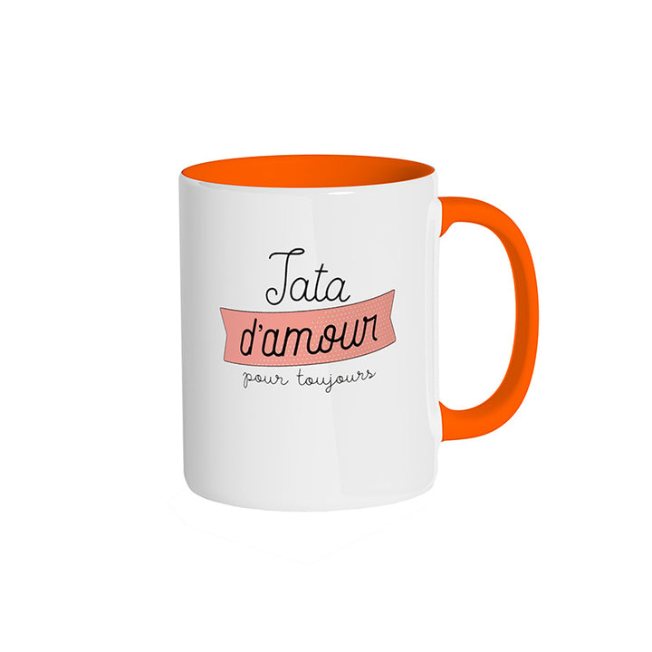 Mug orange "Tata d'amour pour toujours"