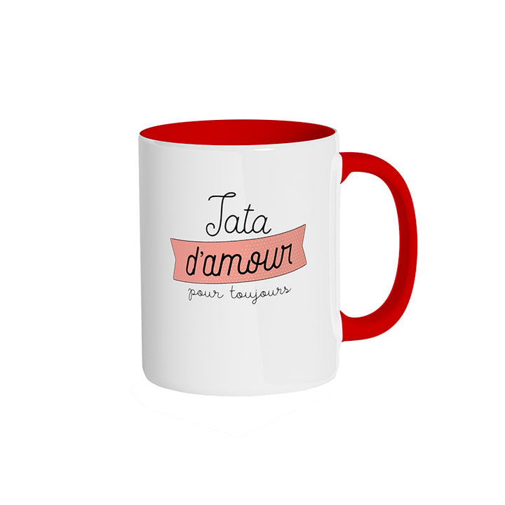 Mug rouge "Tata d'amour pour toujours"