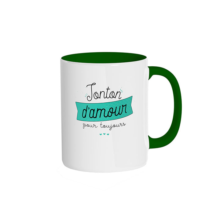 Mug vert "Tonton d'amour pour toujours"