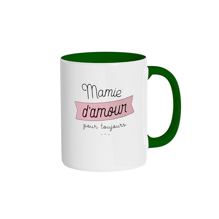 Mug vert "Mamie d'amour pour toujours"