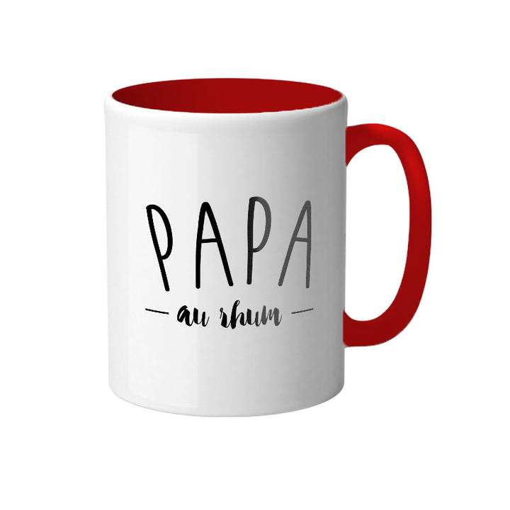 Mug blanc en céramique avec intérieur de couleur rouge Secret Santa