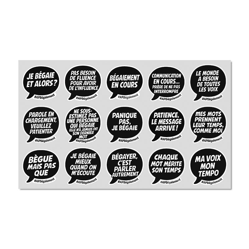 Planche de 15 stickers