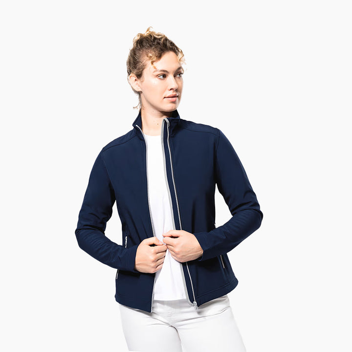 Veste softshell à manches longues personnalisée pour femme