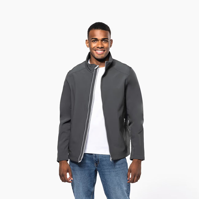 Veste softshell à manches longues personnalisée pour homme