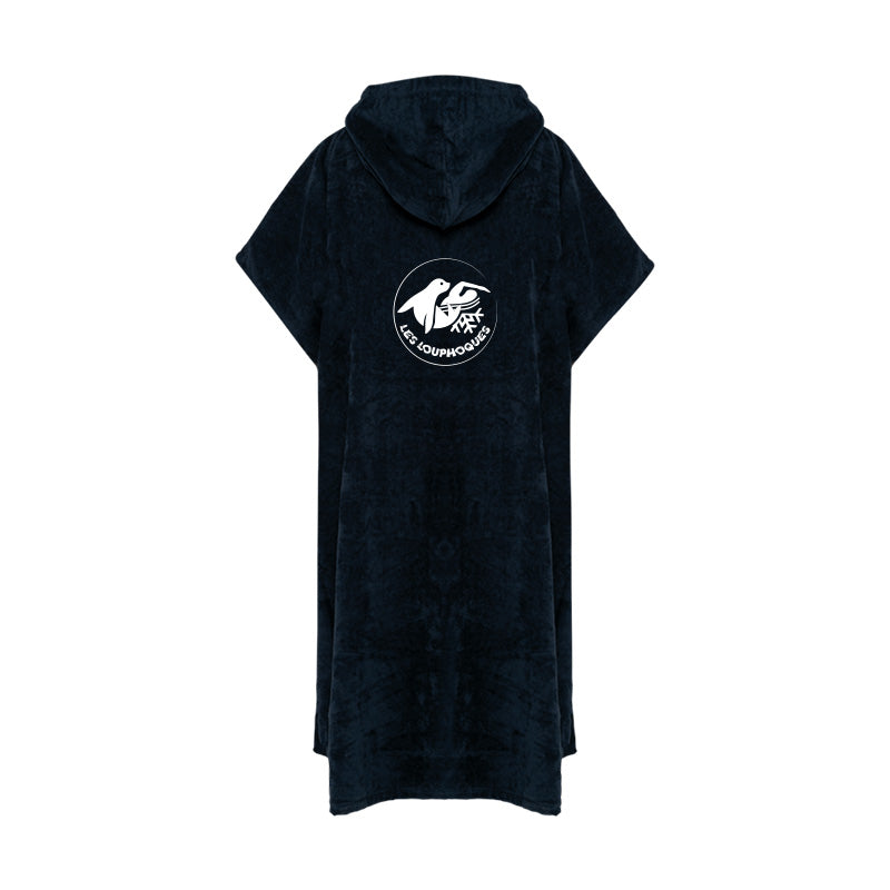 Poncho Les Louphoques pour homme avec logo dos