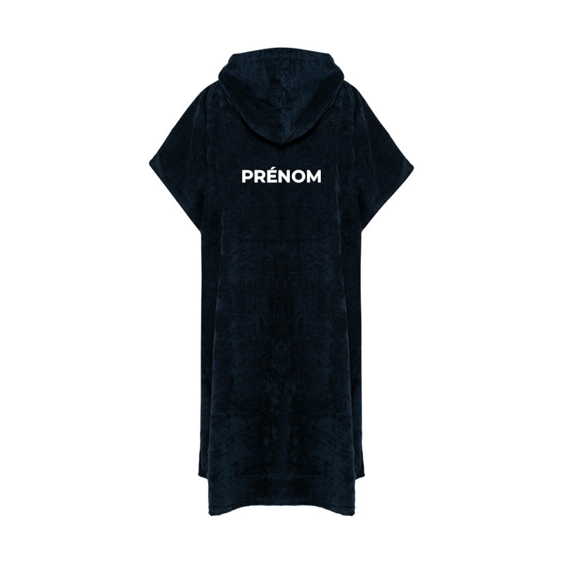 Poncho Les Louphoques pour homme avec prénom dos