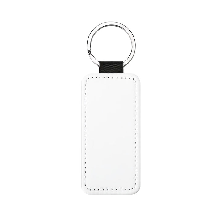 Porte-clés en simili-cuir rectangle personnalisable