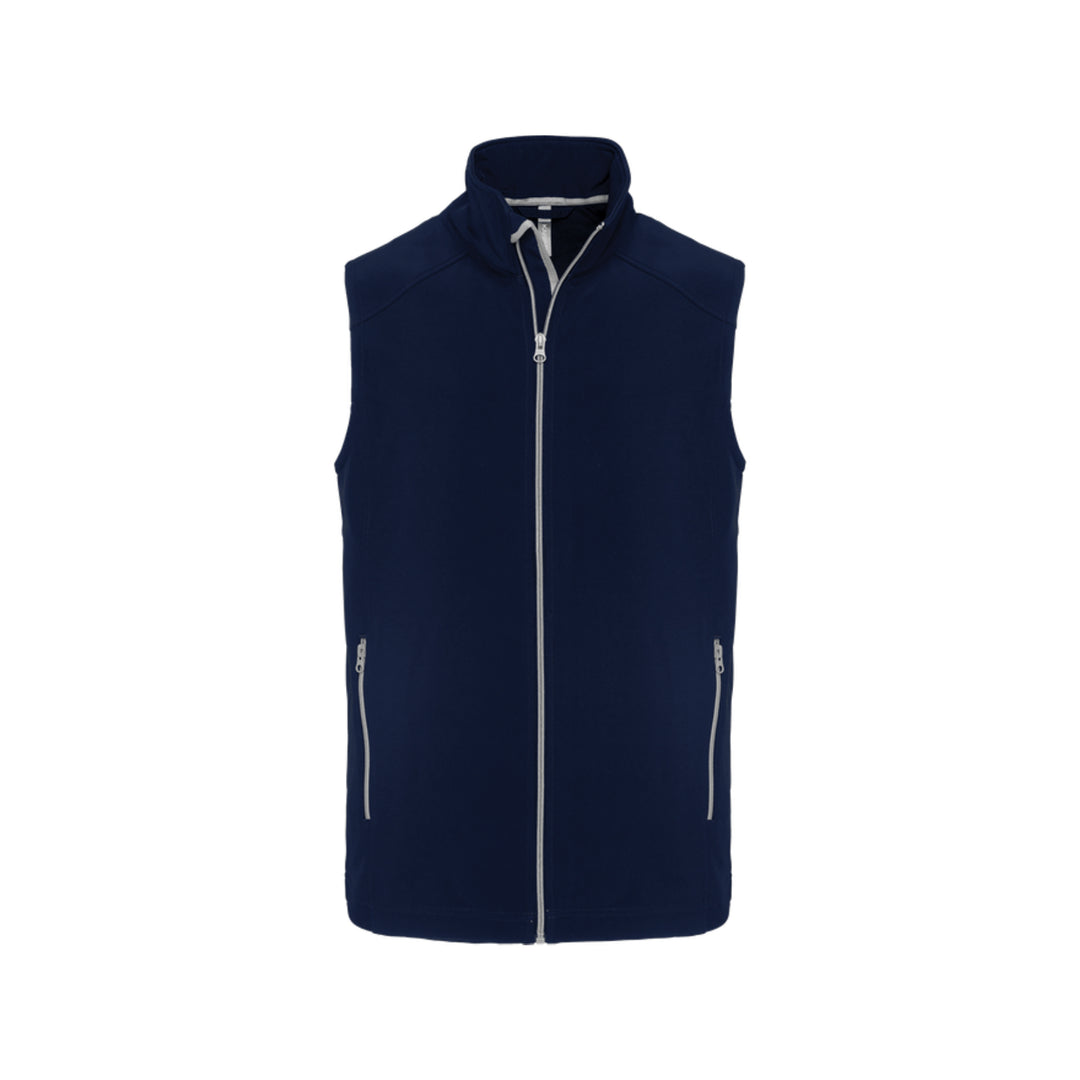 Softshell à manches courtes bleu marine personnalisé pour homme