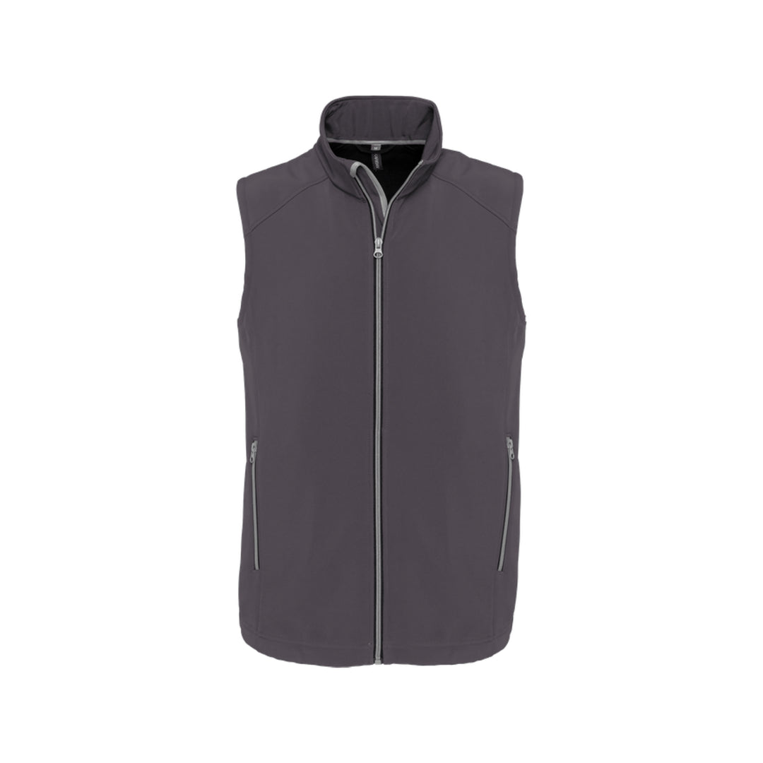Softshell à manches courtes gris personnalisé pour homme