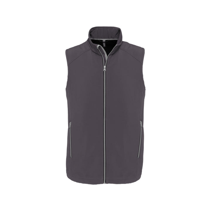 Softshell à manches courtes gris personnalisé pour homme