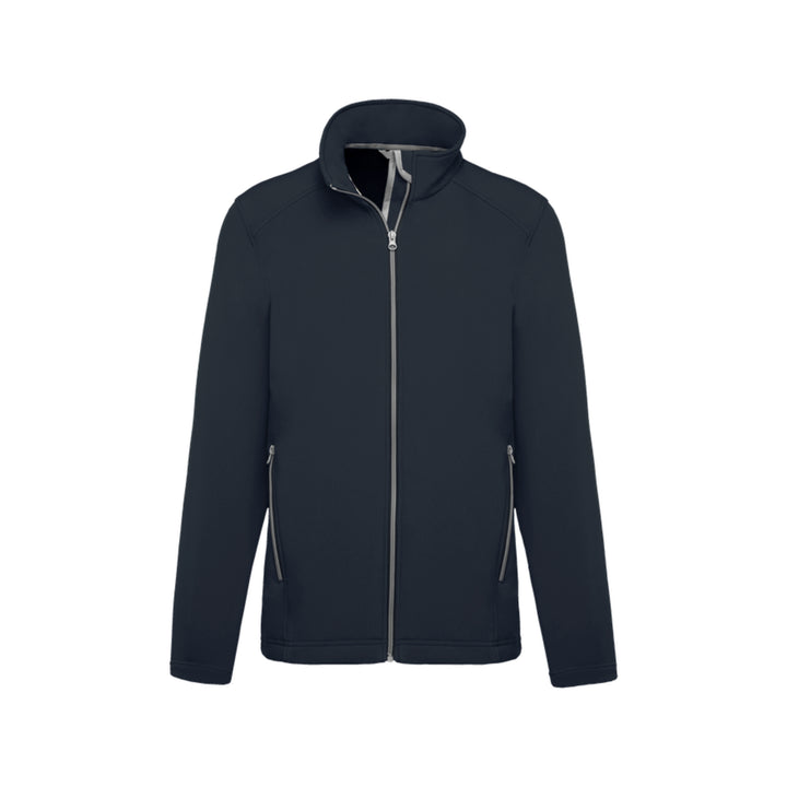 Veste softshell bleu marine à manches longues personnalisée pour homme