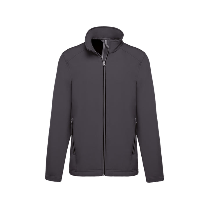 Veste softshell grise à manches longues personnalisée pour homme