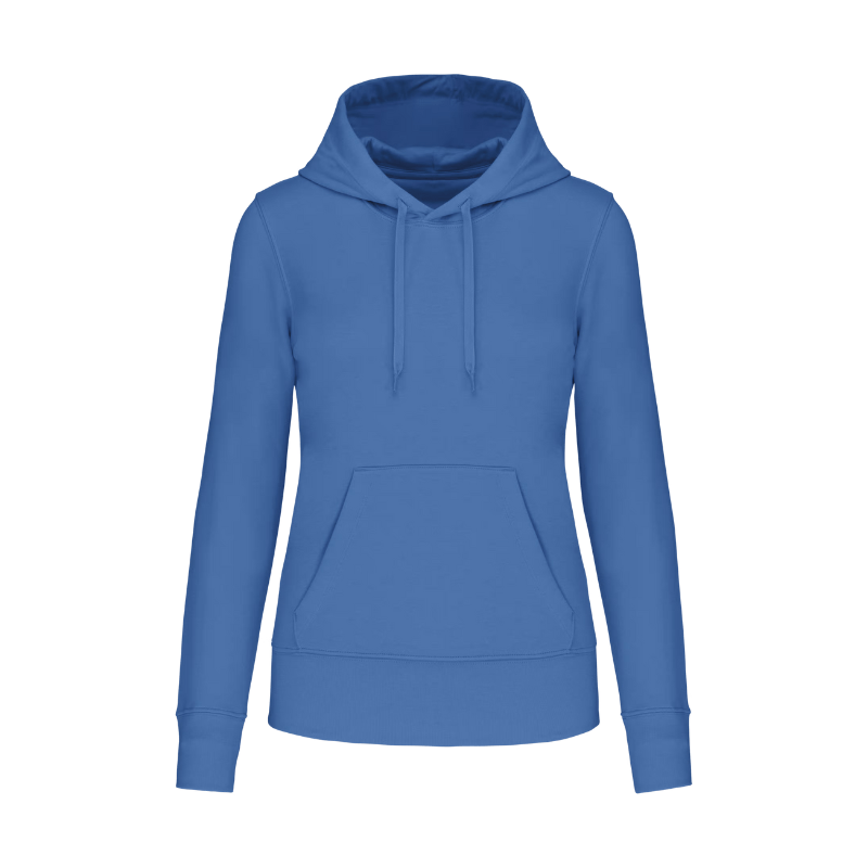 Sweat royal blue à personnaliser à l'avant poche kangourou coupe femme