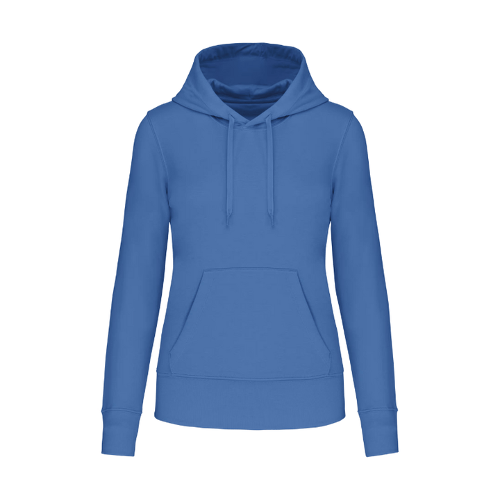 Sweat royal blue à personnaliser à l'avant poche kangourou coupe femme