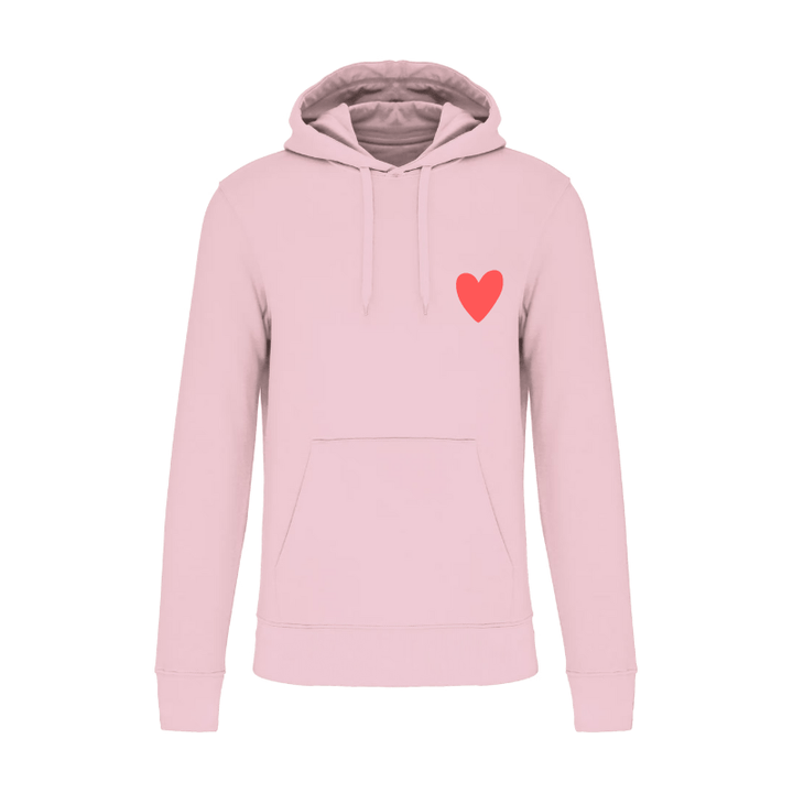 Sweat rose personnalisé coeur