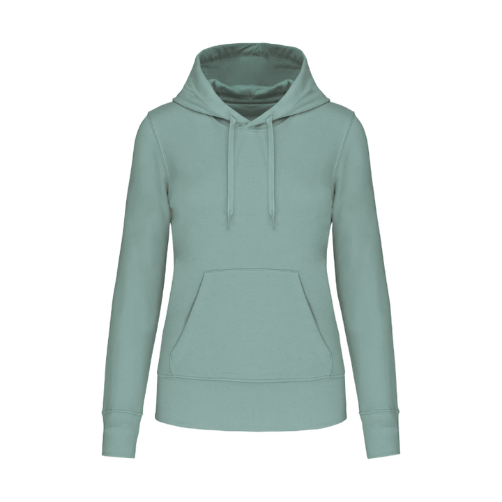 Sweat à capuche vert pastel coupe femme