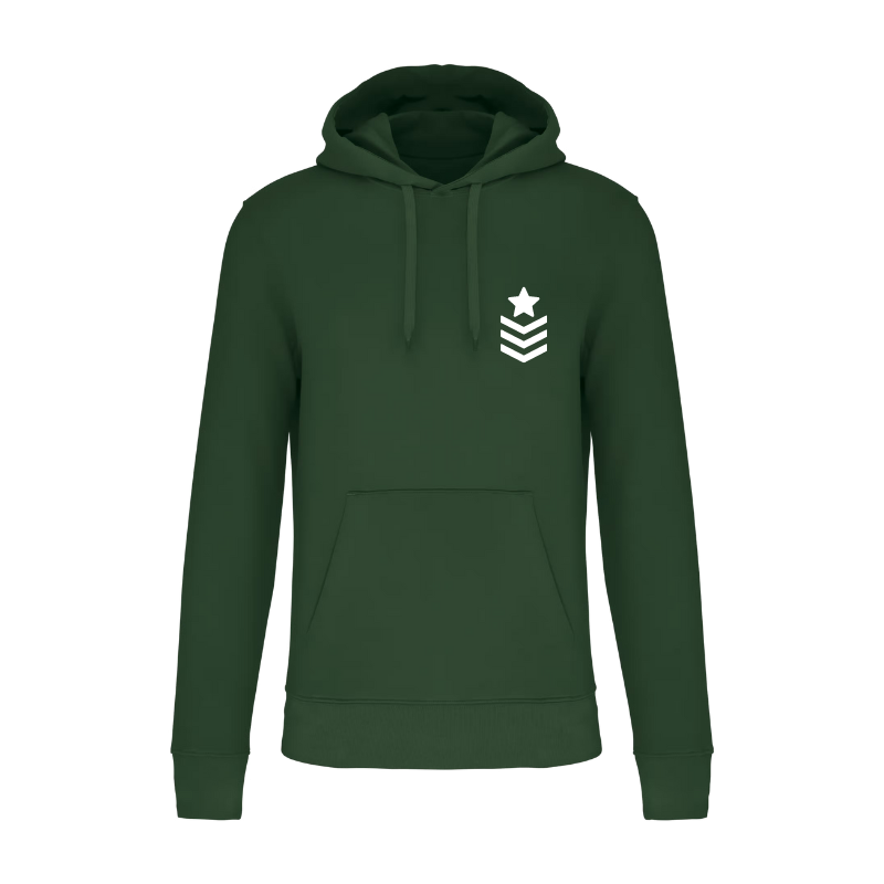 sweat à capuche personnalisé vert bouteille