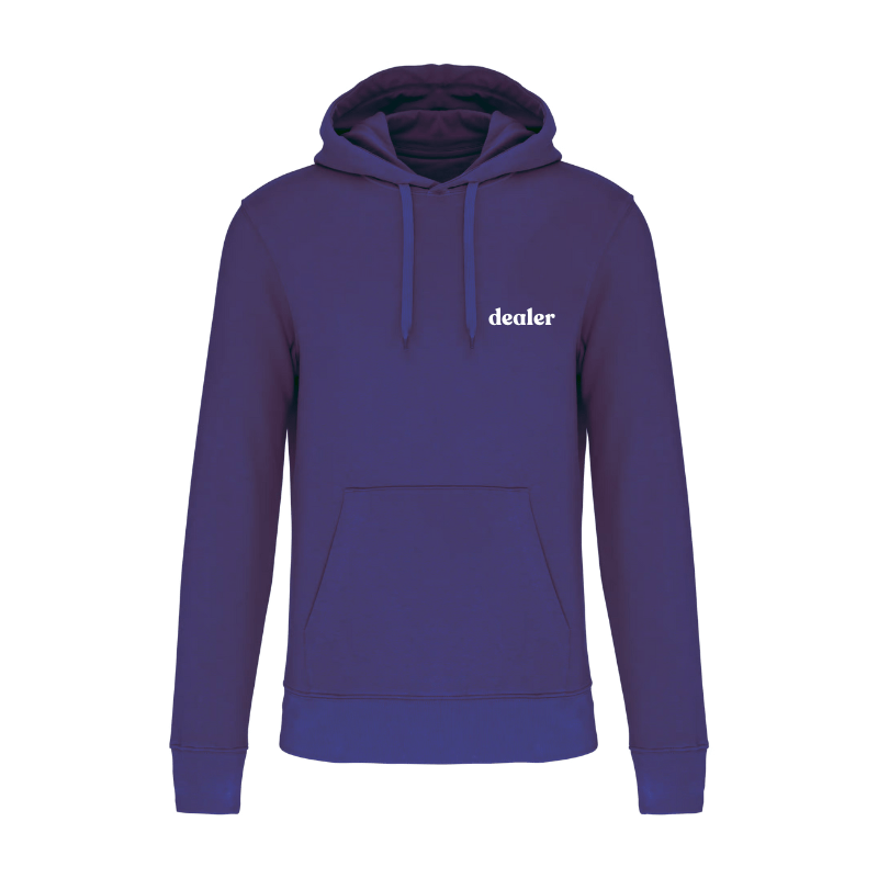 Sweat violet unisexe personnalisé au niveau du coeur