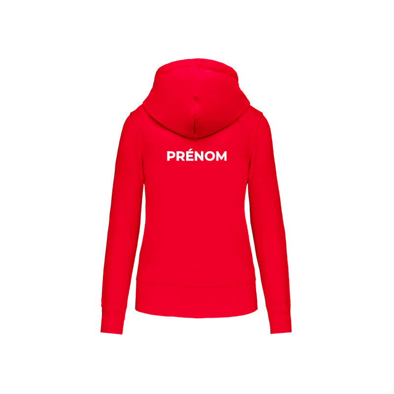 Dos du sweat JS Douvres pour femme avec prénom