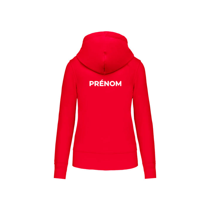 Dos du sweat JS Douvres pour femme avec prénom