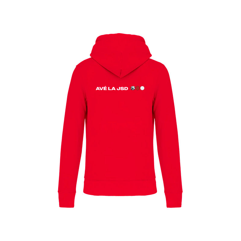 Dos du sweat-shirt à capuche JS Douvres pour homme avec logo