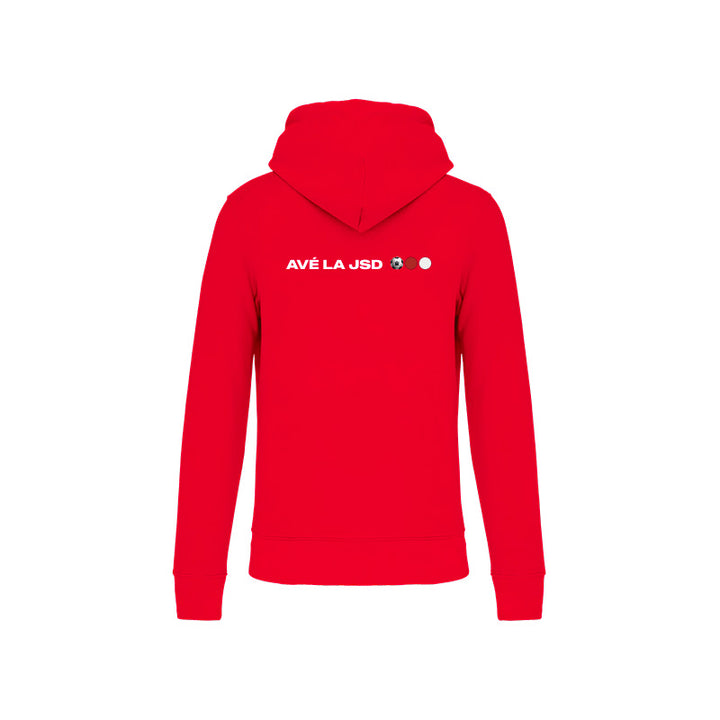 Dos du sweat-shirt à capuche JS Douvres pour homme avec logo