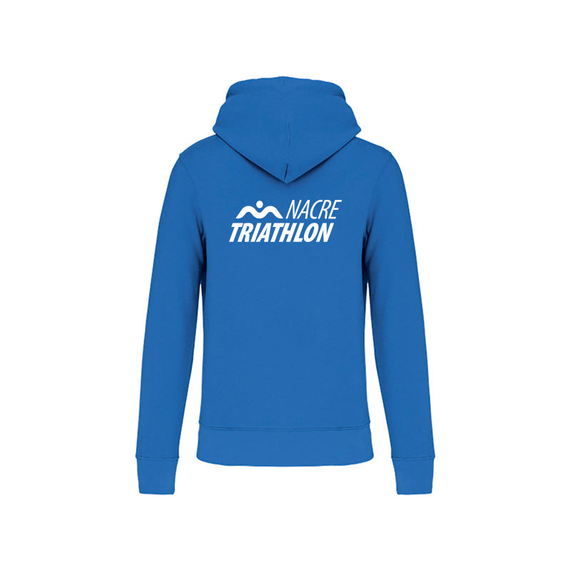 Dos du sweat-shirt à capuche Nacre Triathlon pour homme avec logo