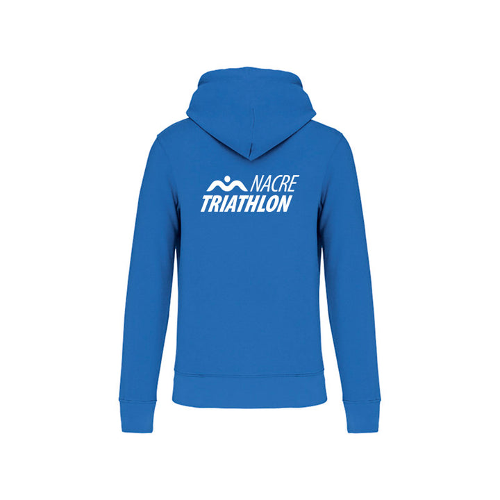 Dos du sweat-shirt à capuche Nacre Triathlon pour homme avec logo