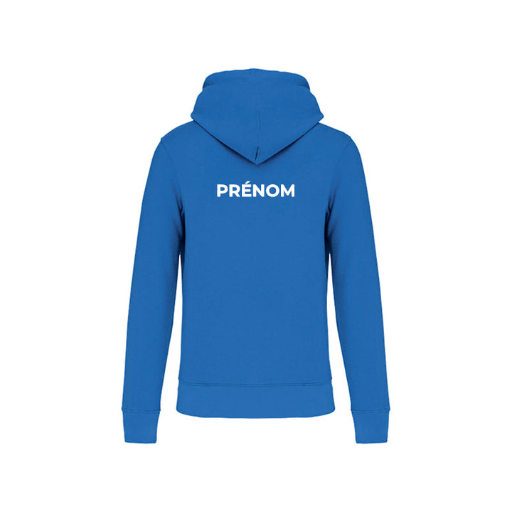 Dos du sweat-shirt à capuche Nacre Triathlon pour homme avec prénom