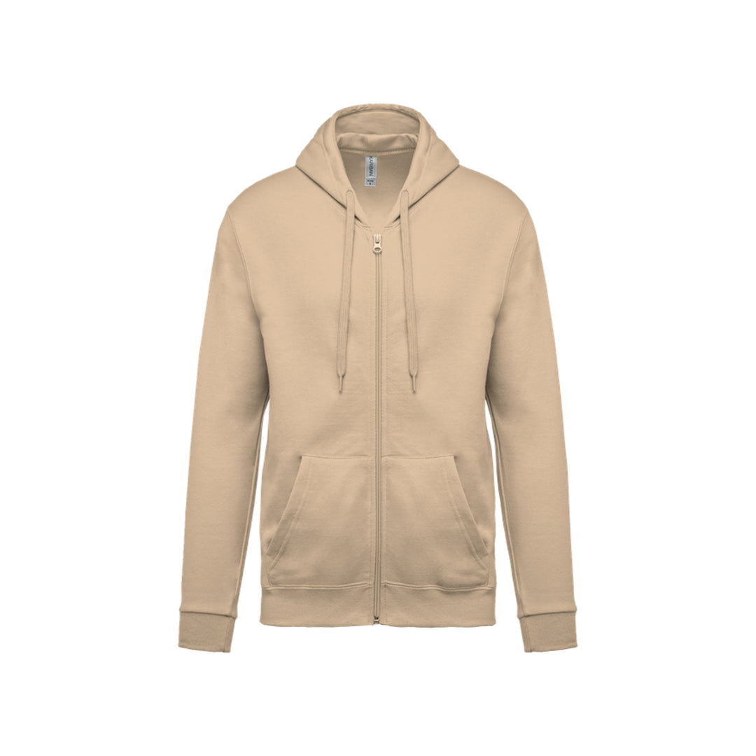 Sweat-shirt zippé unisexe beige