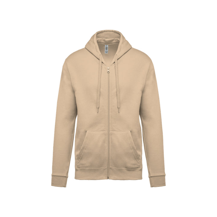 Sweat-shirt zippé unisexe beige