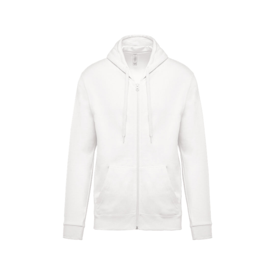 Sweat-shirt zippé unisexe blanc