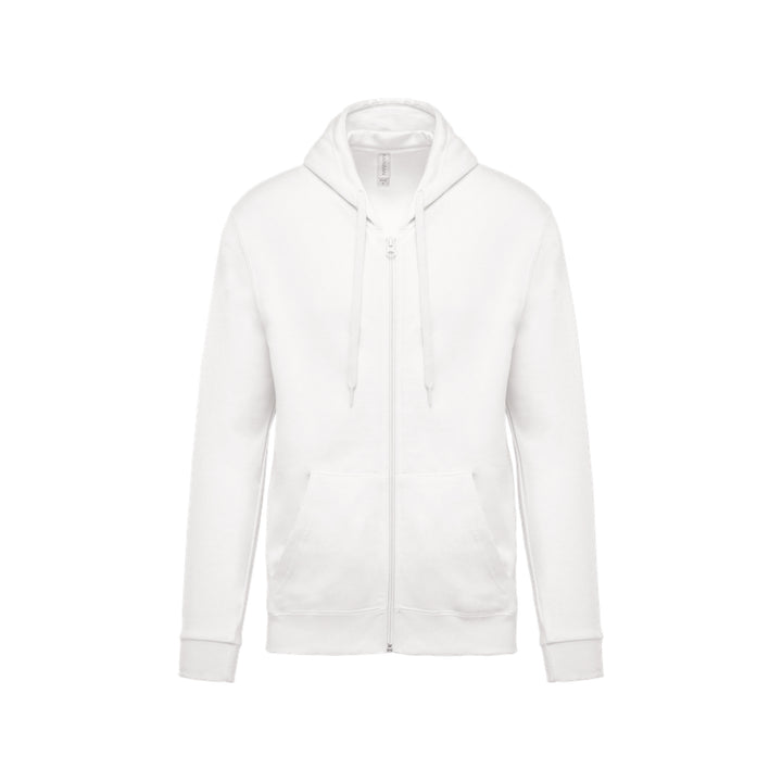 Sweat-shirt zippé unisexe blanc