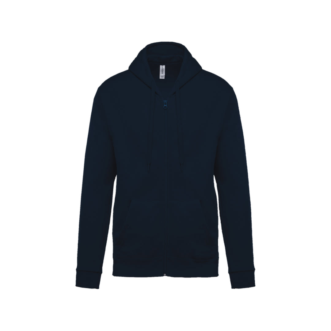 Sweat-shirt zippé unisexe bleu marine