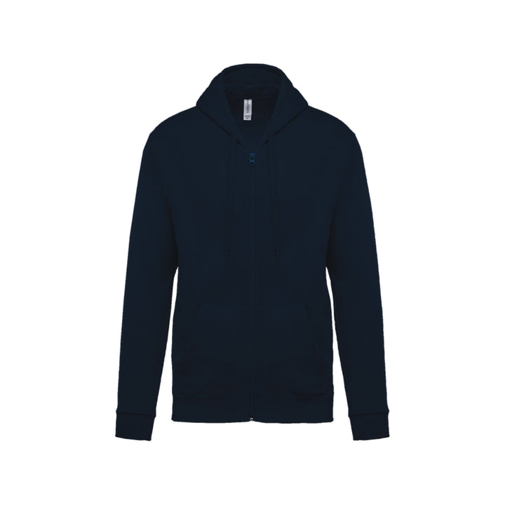 Sweat-shirt zippé unisexe bleu marine