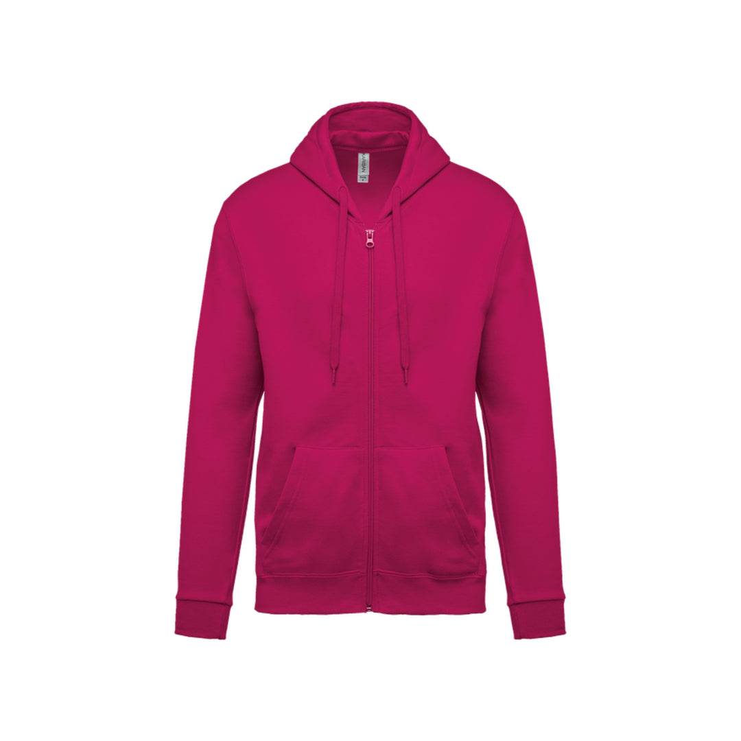 Sweat-shirt zippé unisexe fuschia