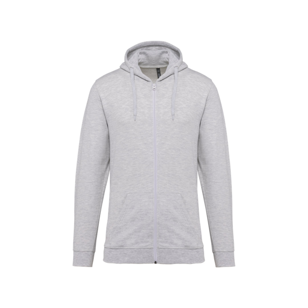Sweat-shirt zippé unisexe gris