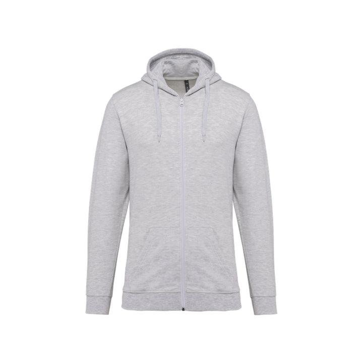 Sweat-shirt zippé unisexe gris