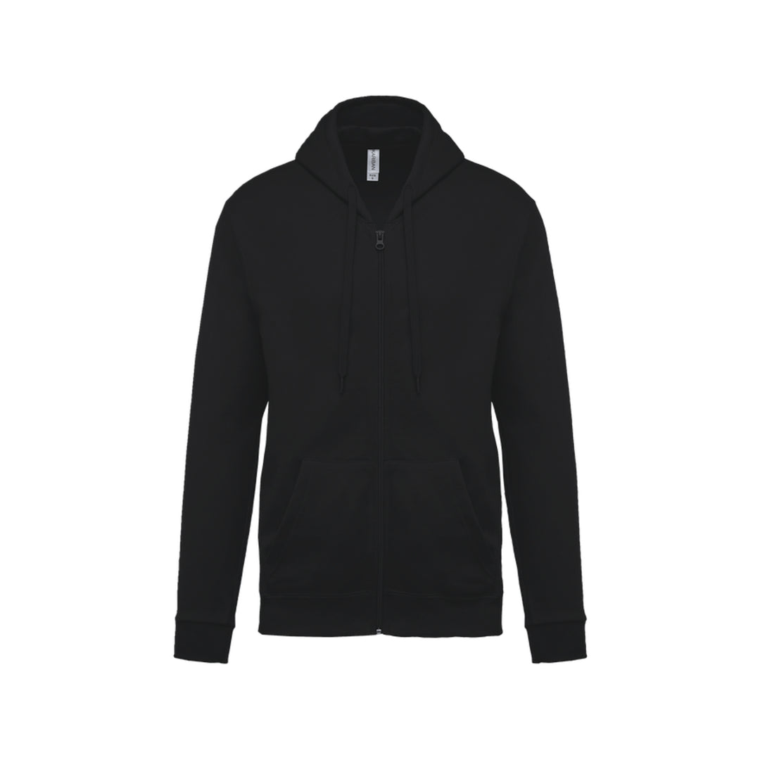 Sweat-shirt zippé unisexe noir