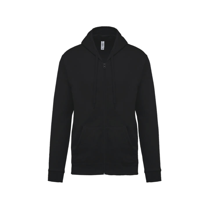 Sweat-shirt zippé unisexe noir