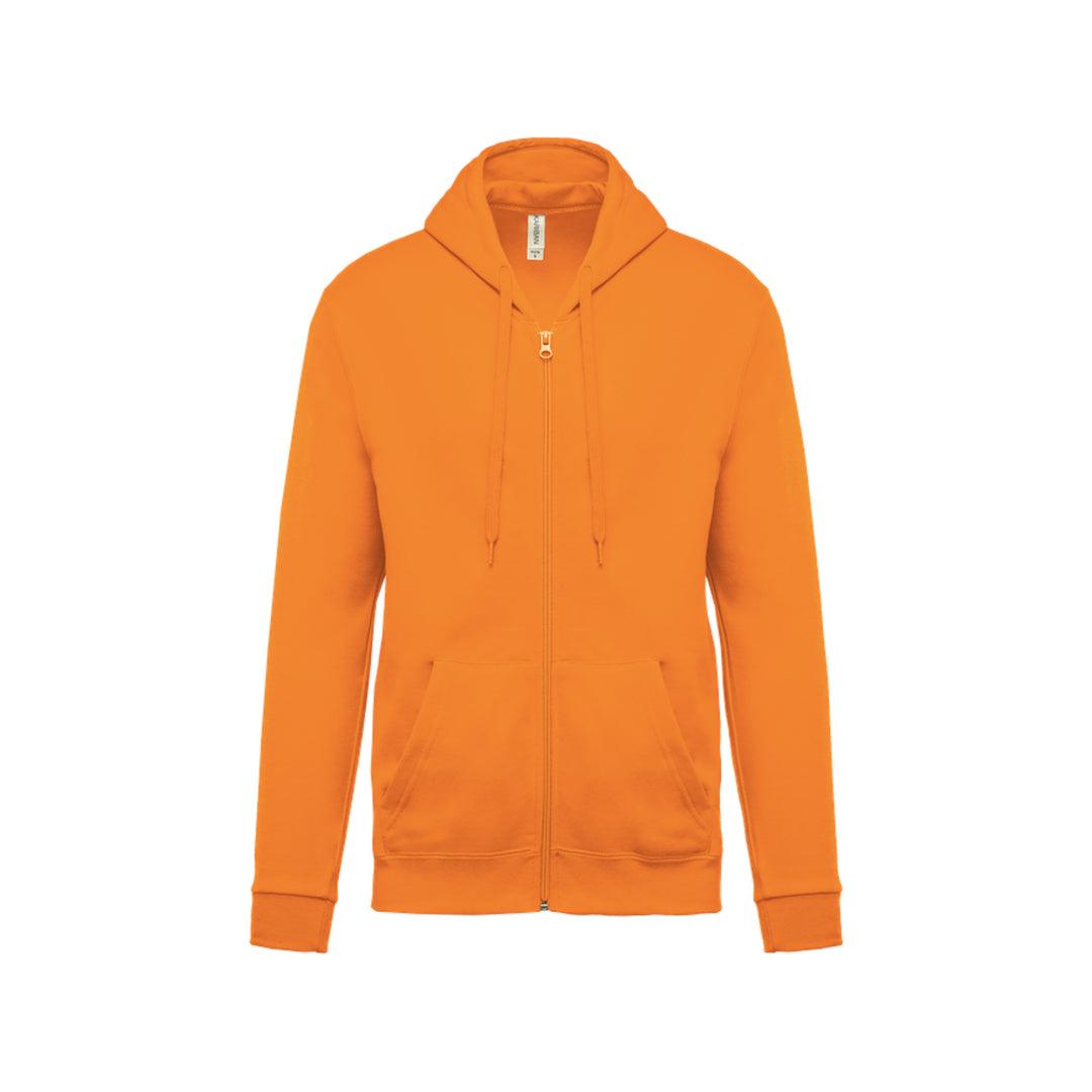 Sweat-shirt zippé unisexe orange